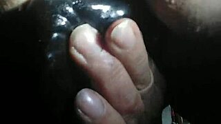 Fisting with the big toy fist feels amazing