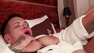 Two big-ass lesbians banging each other hard!