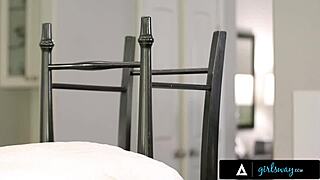 girlsway milf neighbor gets bold licking and scissoring in lingerie face sitting