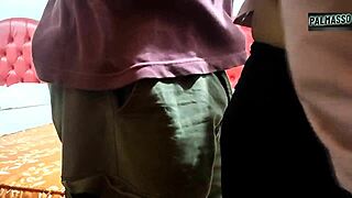 Horny street vendor accepts sex for cash