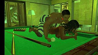 uhh, playin’ on pool table got me all messed up... didn’t expect cartoon hentai vibes here, ya know!
