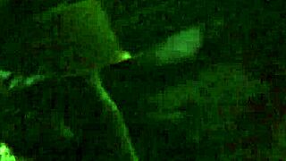 girl touches herself in the alley