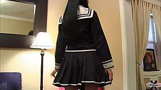 nyssa nevers stars in curvy lesbian strapon play