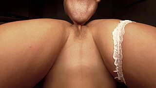 Maid soaked from intense wet pussy licking session