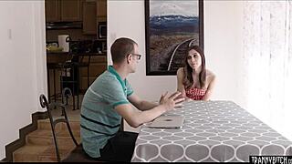 Busty Shemale Gets Her Asshole Stretched By Lover