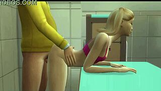 Professor Licks And Fucks Brunette Student In Classroom Anal.