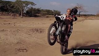 Dani Mathers, and her naked girlfriends have fun at the motocross