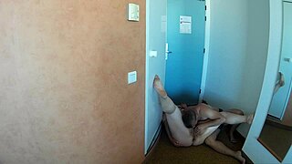 Playing with nipples at a hotel with my curvy friend.