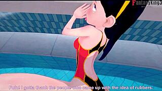 Violet Parr Enjoys Pool Time In POV Incredibles Scene