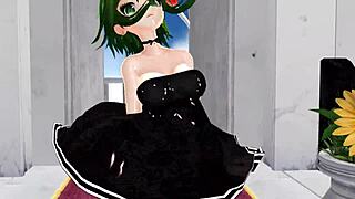Mmd gumi performs nude dance in 3d