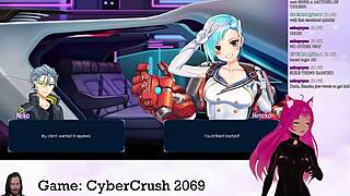 vtuber lewdneko plays cybercrush 2069 part 1 big tits anime hentai