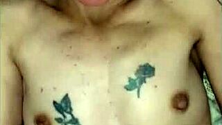 Anorexic tattooed wife's homemade gay and creampie compilation