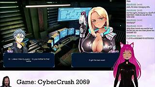 vtuber lewdneko plays cybercrush 2069 part 1 big tits anime hentai