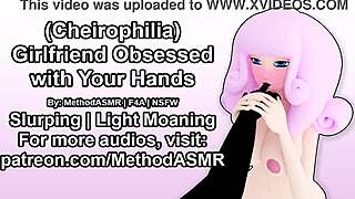 My girlfriend can't stop licking and sucking my hands