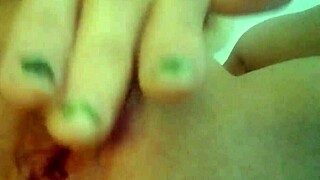 Stella pounds her juicy pussy hard for over ten minutes