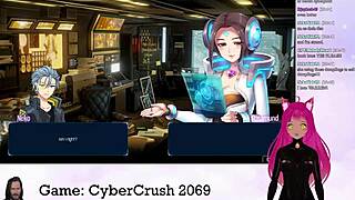 vtuber lewdneko plays cybercrush 2069 part 1 big tits anime hentai