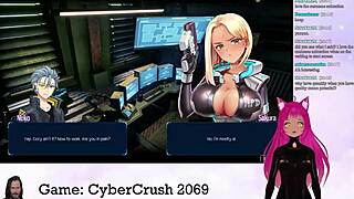 vtuber lewdneko plays cybercrush 2069 part 1 big tits anime hentai