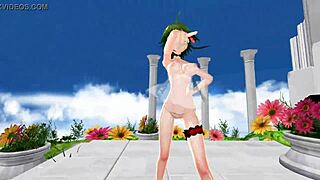Mmd gumi performs nude dance in 3d