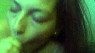 round 2 with the blonde wife, she's giving an amazing blowjob