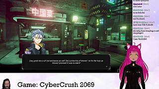 vtuber lewdneko plays cybercrush 2069 part 1 big tits anime hentai