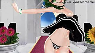 Mmd gumi performs nude dance in 3d