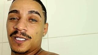 I enjoy the bath and blowjob with a big black guy and a white guy