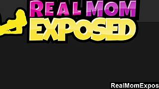 Blonde with big tits drains a beverage