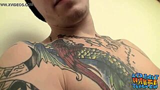 Naughty gay blinx spanks his hairy bum while masturbating