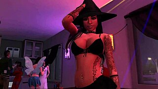 Jozie dark halloween tease in sims 4