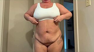 bbw milf shows off big assets in random steamy clips