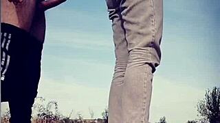 Blowjob And Doggy Style Cumshot On Road