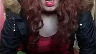 Did you see that bisexual crossdresser insert object in anal?