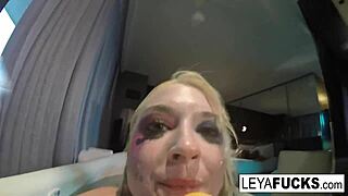 Leya Falcon Rubs Shower Head on Ass