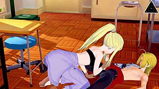 Koikatsu anime handjob with Edward and Winry uncensored