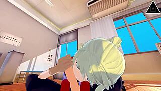 Koikatsu anime handjob with Edward and Winry uncensored