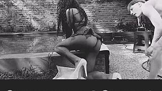 Latina dominates transsexual latino in rough crossdressing sex