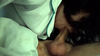 Well endowed stud takes messy blowjob and handjob by young Latino