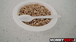 Hey stepson, wanna feel mommy's big fake boobs titty fuck you?