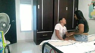 latina milf ass licking lesbian at party