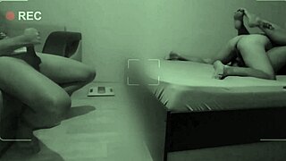 cuckold watches hot wife cheat with lover in bed