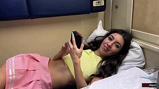 Cute Girl Passenger Lost At Cards On Train!