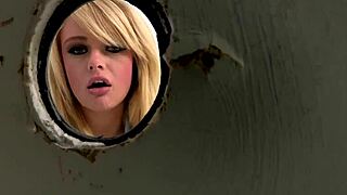 Blonde MILF Sucks and Fucks Fat Cock in Gloryhole Action