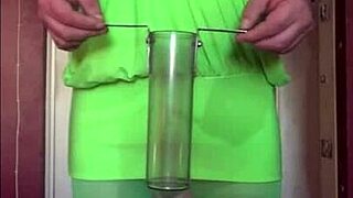 freshly squeezed juice from shy bisexual crossdressing solo in homemade setting