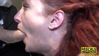 throat me deep, skinny redhead!