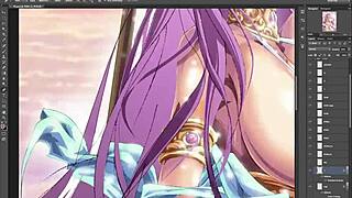 Busty hentai Athena shows off massive boobs