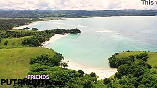 yo, putri cinta takes big dick on beach hard and wild