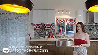 vr bangers tight hairy pussy brunette hungry for sausage in banging session.