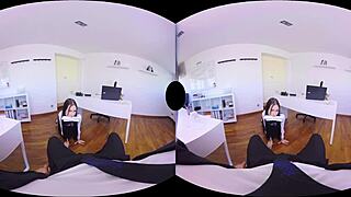 'do you like 3d porn?' the secretary asks on virtualrealporn, 'i'm here for you.'