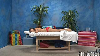 I get a relaxing massage from her hands