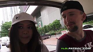 Asian Teen Sips Milkshake Before Getting Nailed Doggystyle